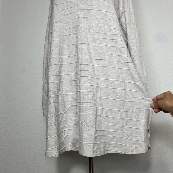 Oska Oatmeal Cowl Neck Blouse textured lines Size 2(US8/10), made in Bulgaria - Picture 3 of 9